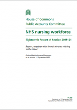 NHS nursing workforce: Eighteenth Report of Session 2019–21: Report, together with formal minutes relating to the report